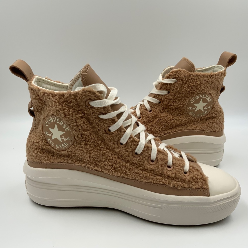 Converse Chuck Taylor All Star Move Platform Sherpa High Top Sand Dune A04259C